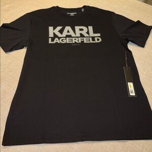 Karl Lagerfeld Paris Men’s / Black Graphic Logo T-SHIRT / NWT